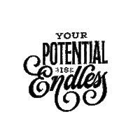 DearCharlie vibes lettering positivity endless potential Sticker