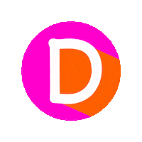 Pink Orange Sticker