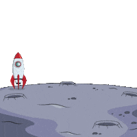 To The Moon Space Sticker by Pudgy Penguins