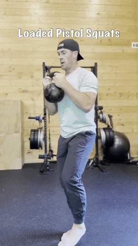 MeauxtionFitness pistol squat single leg squat one leg squat loaded pistol squat GIF