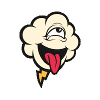 CloudTen fire eye cloud comic Sticker