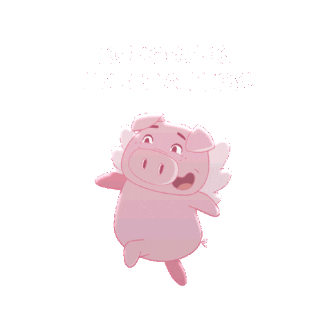 Flying Pig Whatever Sticker by PositivelyPigasus