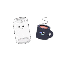 10Clouds coffee work morning power Sticker