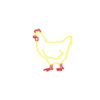 neon chicken Sticker by dylanreitz