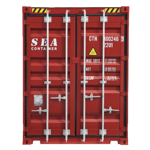 Red Box Container Sticker by Valyou Furniture