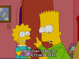 bart simpson cellphone GIF