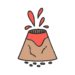 biloba giphyupload heat lava volcano Sticker