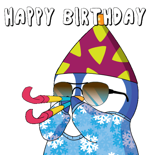Happy Birthday Party Sticker by Pudgy Penguins