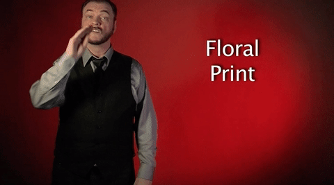 sign language floral print GIF by Sign with Robert