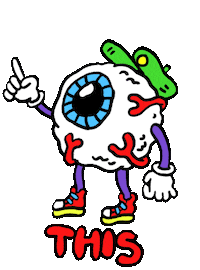 Eyeball Look At This Sticker by Russell Taysom