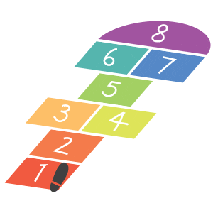 Rainbow Skipping Sticker by Stuck On You