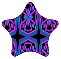 passaro_painting blue star kaleidoscope passaro Sticker