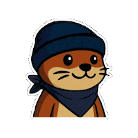 Otter Sticker by Built Daily