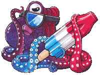 Ice Cream Art Sticker by OctoNation® The Largest Octopus Fan Club!