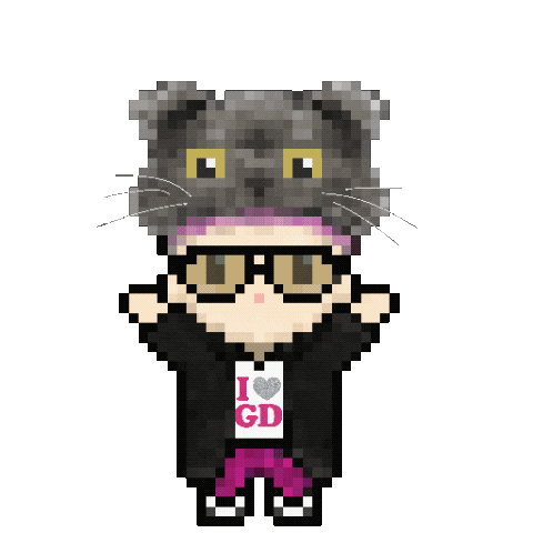 Pixel Jumping Sticker