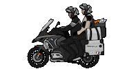 Motorcycle Driving Sticker by The Upcycling Camper