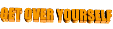orange get over yourself Sticker by AnimatedText