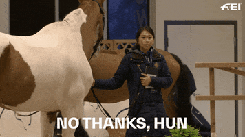 FEI_Global thank you bye horse no way GIF