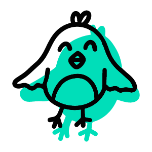 Bird Chicken Sticker by TheSkillsNetwork