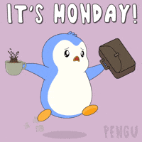 Good Morning Running GIF by Pudgy Penguins
