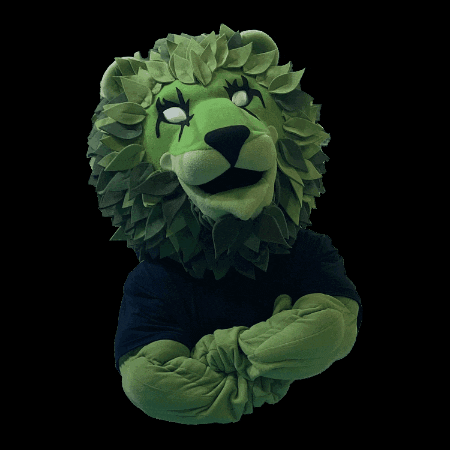 CBDGreeneo giphygifmaker green weed lion GIF