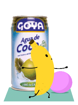 GoyaFoods giphyupload banana coco coconut Sticker