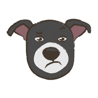 Suspicious Cartoon Dog Sticker