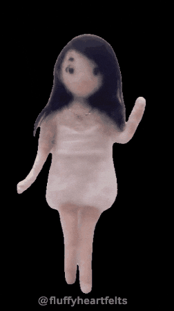 fluffyheartfelts giphygifmaker happy girl hello GIF