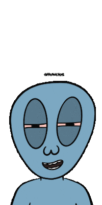 apalancaos alien risa ovni ojos rojos Sticker