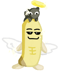 Angel Banana Sticker