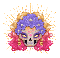 Mexico Flowers Sticker