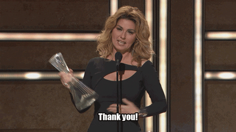 shania twain thank you GIF by CMT Artists of the Year