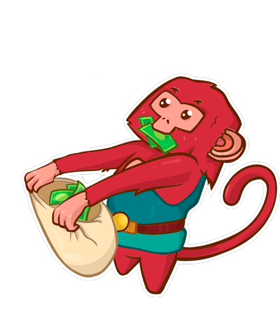 jtc_chinese money happiness monkey app Sticker