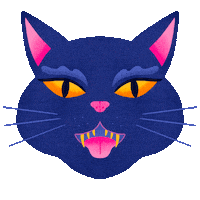 Black Cat Love Sticker by Bett Norris
