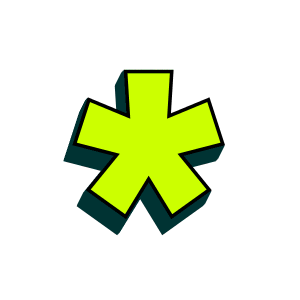 11PercentStudios giphyupload huge asterisk cleo abram Sticker