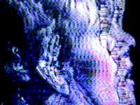 robertomalanoart sad glitch vhs glitchart GIF