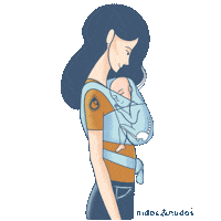 Mom Breastfeeding Sticker by Nidos Y Nudos