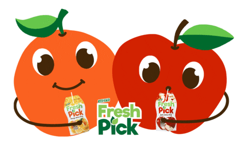 Orange Apple Sticker by Zesto Fresh Pick