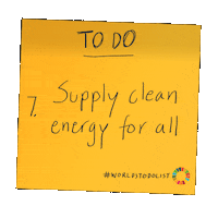 To Do List Clean Energy Sticker by Global Goals