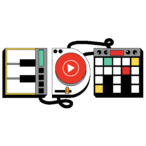 Party Dj Sticker by YouTube