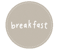 Breakfast 文字 Sticker