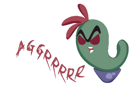 Angry Plant Sticker