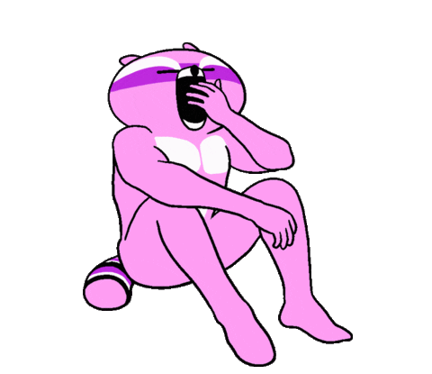 Sleepy 하품 Sticker by kwaesam