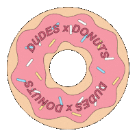 pink dessert Sticker by DUDESxDONUTS