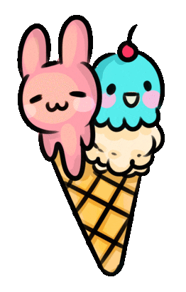 ice cream bunny Sticker