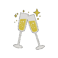 PBSReno cheers spotlight champagne glasses champgane Sticker