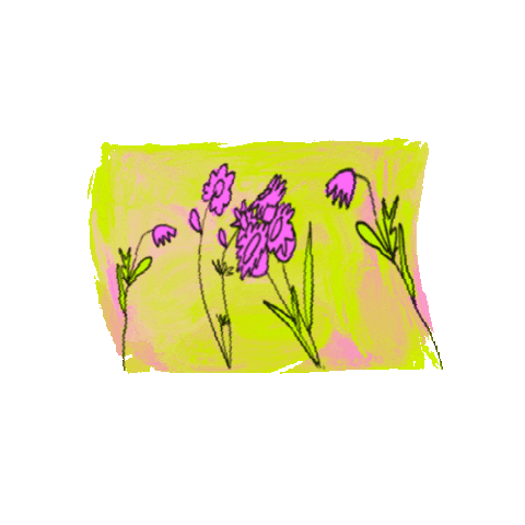 ajul giphygifmaker happy art flowers Sticker