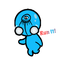 Runit Running Run Bebos Bebosbye Mybebos Sticker