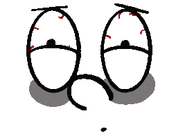 Tired Big Nose Sticker