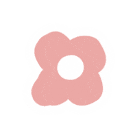 truetoskinofficial cute pink flower flat Sticker